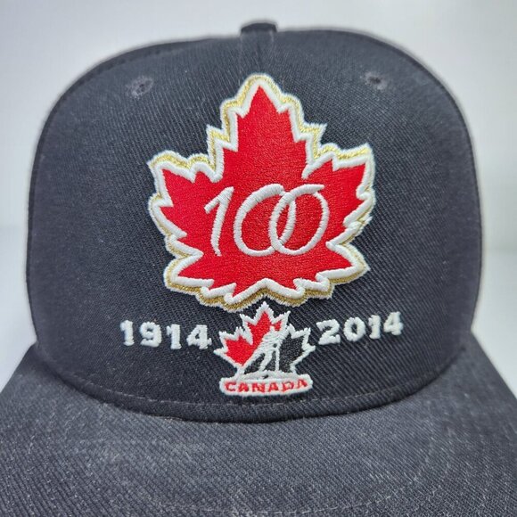 Nike Hockey Canada Anniversary Hat Cap 100 Year 1914 - 2014 Black Snapback - Picture 4 of 10